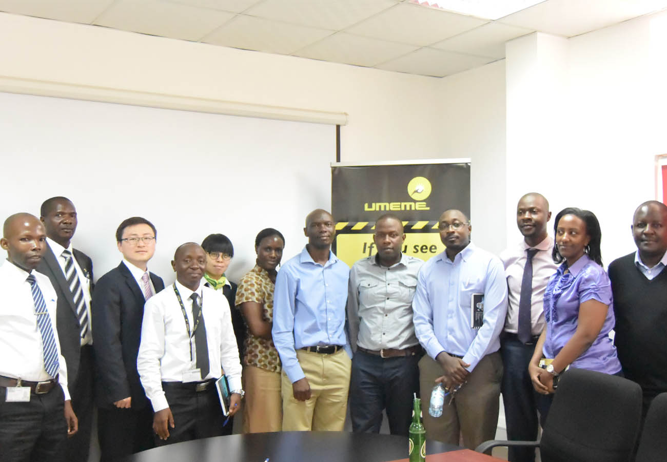 Group Photo of Chint Meter team Uganda and China with UMEME Technical Staff after a Meter and Vending Systems Solutions presentation at UMEME Technical Department Lugogo.  Gallery gallery16